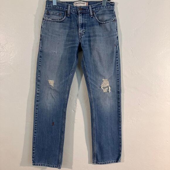 Levi's Other - Vintage Y2K Levi’s 514 Blue Denim Distressed‎ Jeans